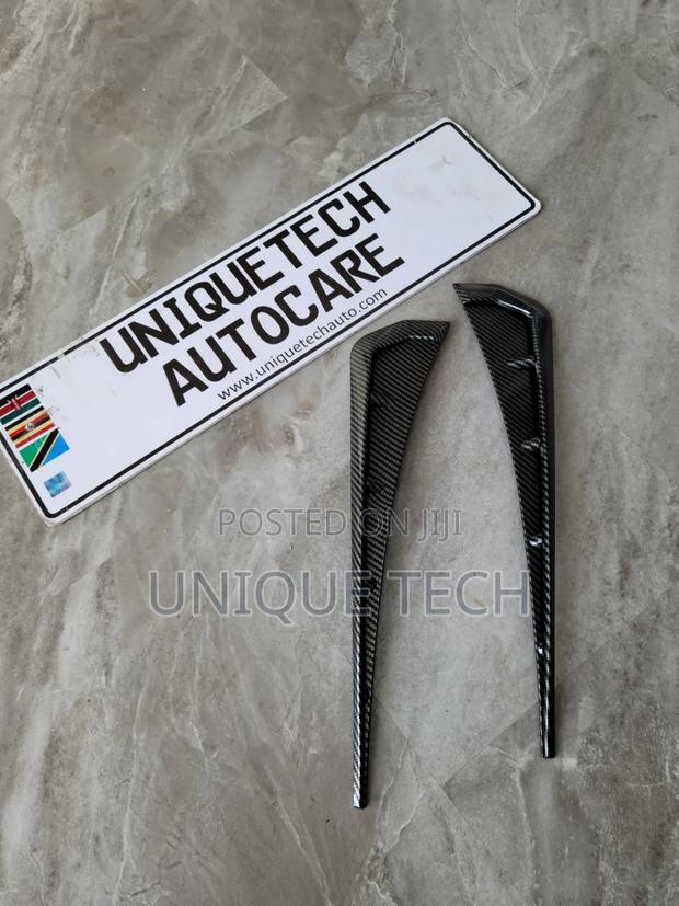 Carbon Fiber Car Side Vent Decor Stickers 2pcs - thumbnail 2