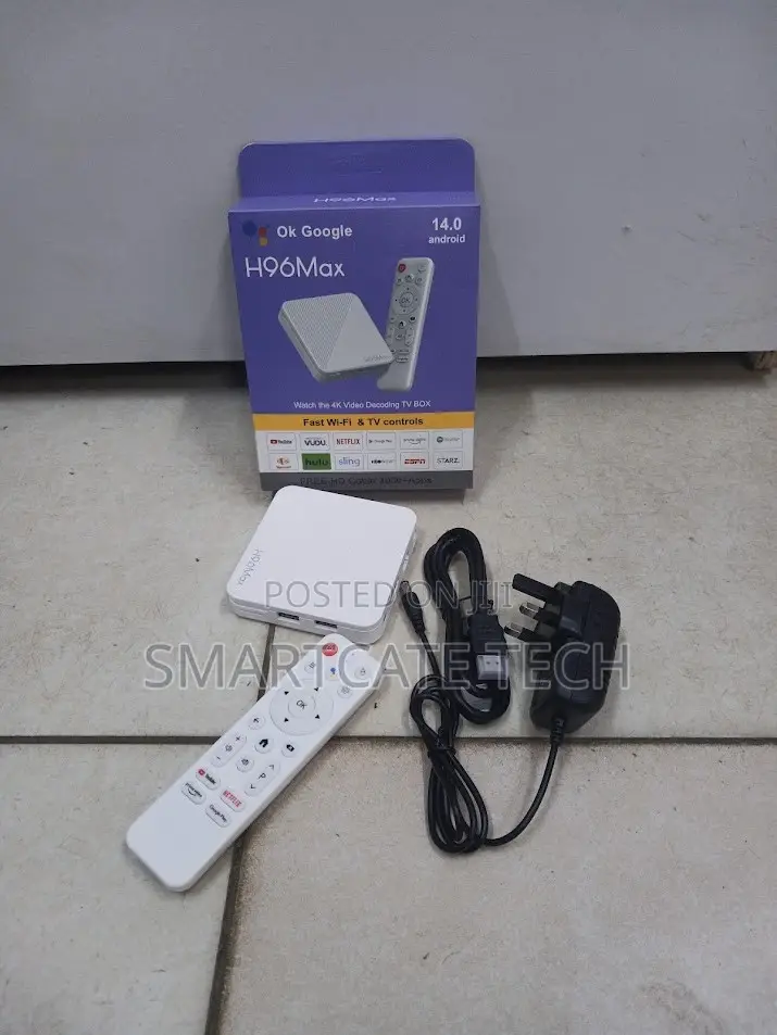 H96 Max Android 14 TV Box 2GB RAM 16GB ROM – WiFi & Voice Control