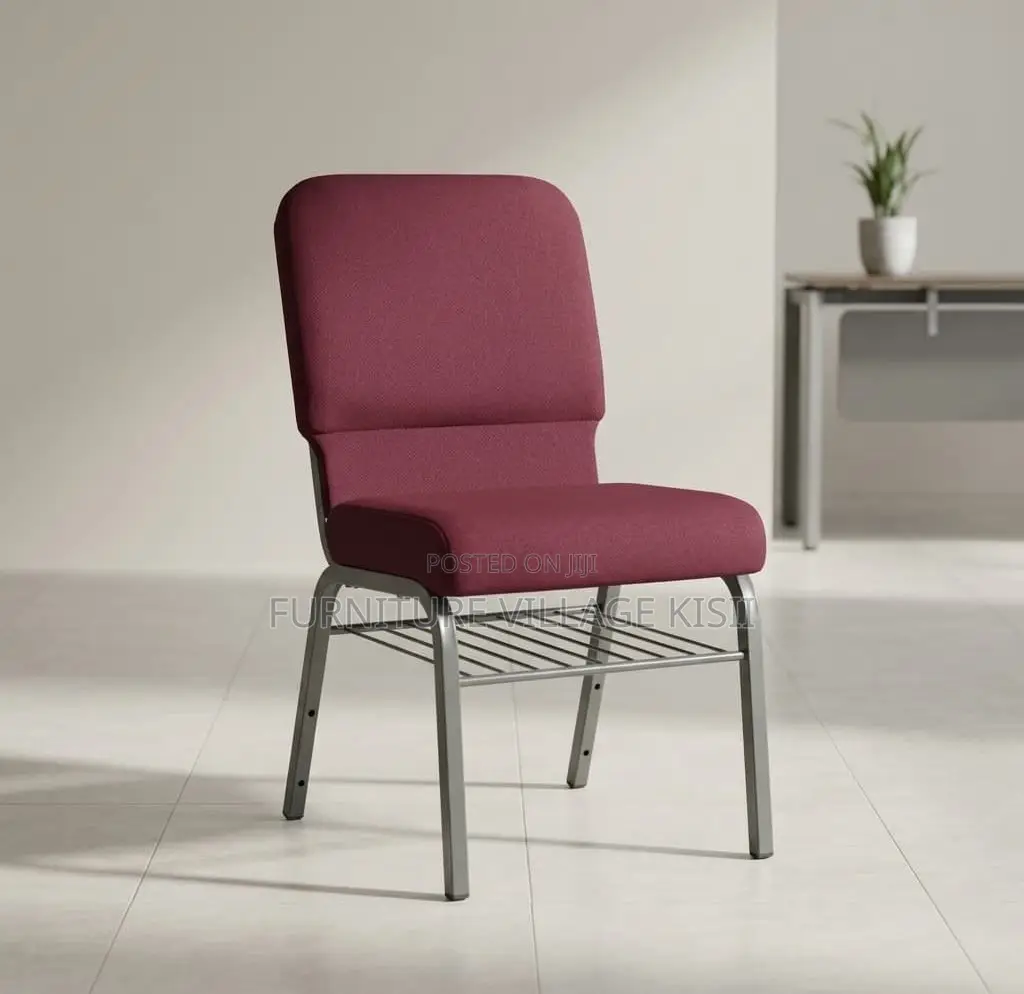 Conference Chair; Fabric Armless Stackable Meeting Rooms Chair