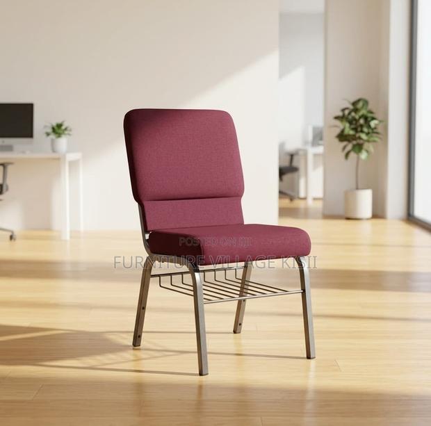 Conference Chair; Fabric Armless Stackable Meeting Rooms Chair