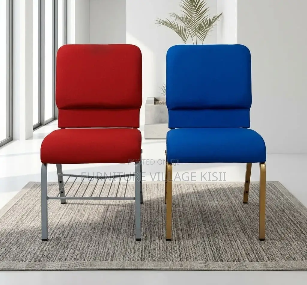 Conference Chair; Fabric Armless Stackable Meeting Rooms Chair