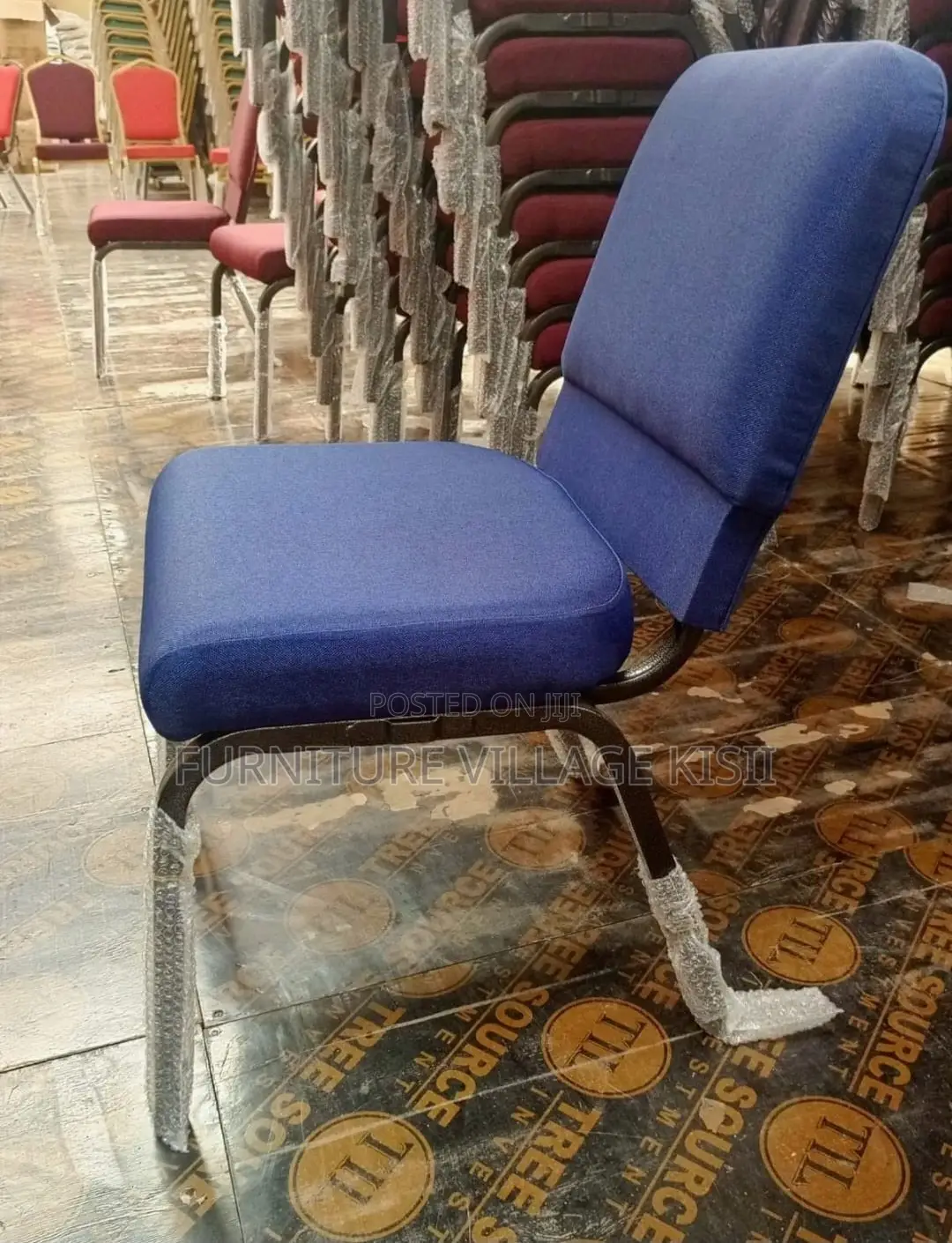 Conference Chair; Fabric Armless Stackable Meeting Rooms Chair