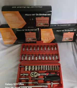 46-Piece Automotive Socket & Ratchet Wrench Set