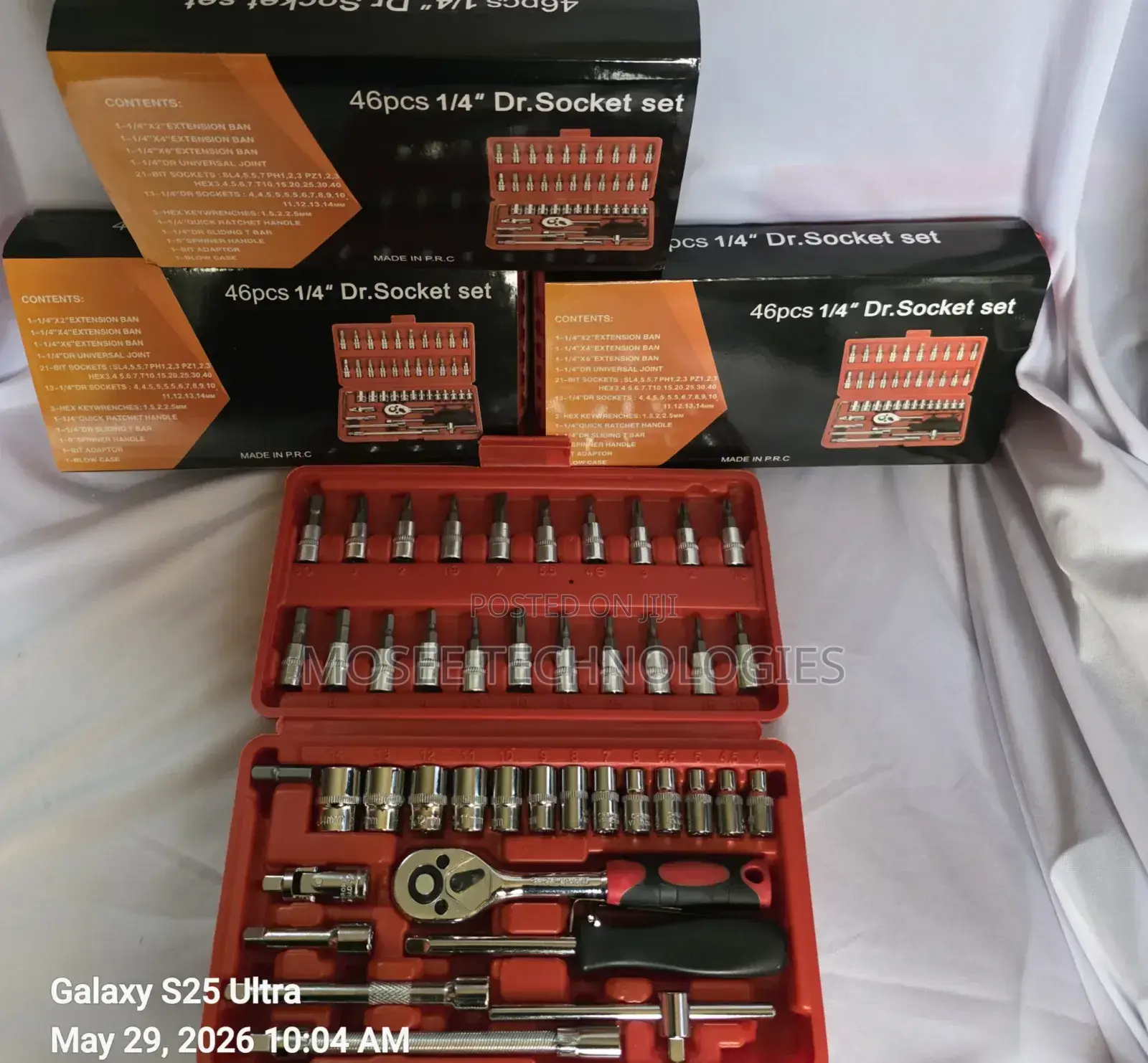 46-Piece Automotive Socket & Ratchet Wrench Set