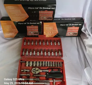 46-Piece Automotive Socket & Ratchet Wrench Set