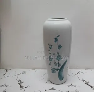 Azure Bloom Ceramic Flower Vase