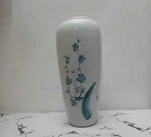 Azure Bloom Ceramic Flower Vase