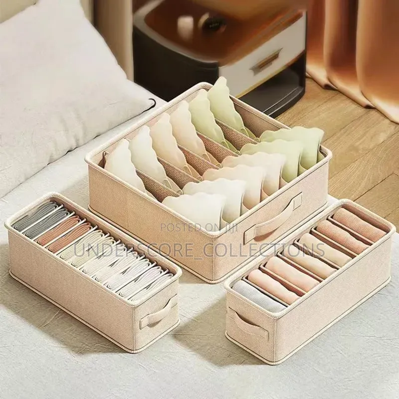 *3pc Set Wardrobe  Storage Box Bra Drawer Wardrobe Storage Pants