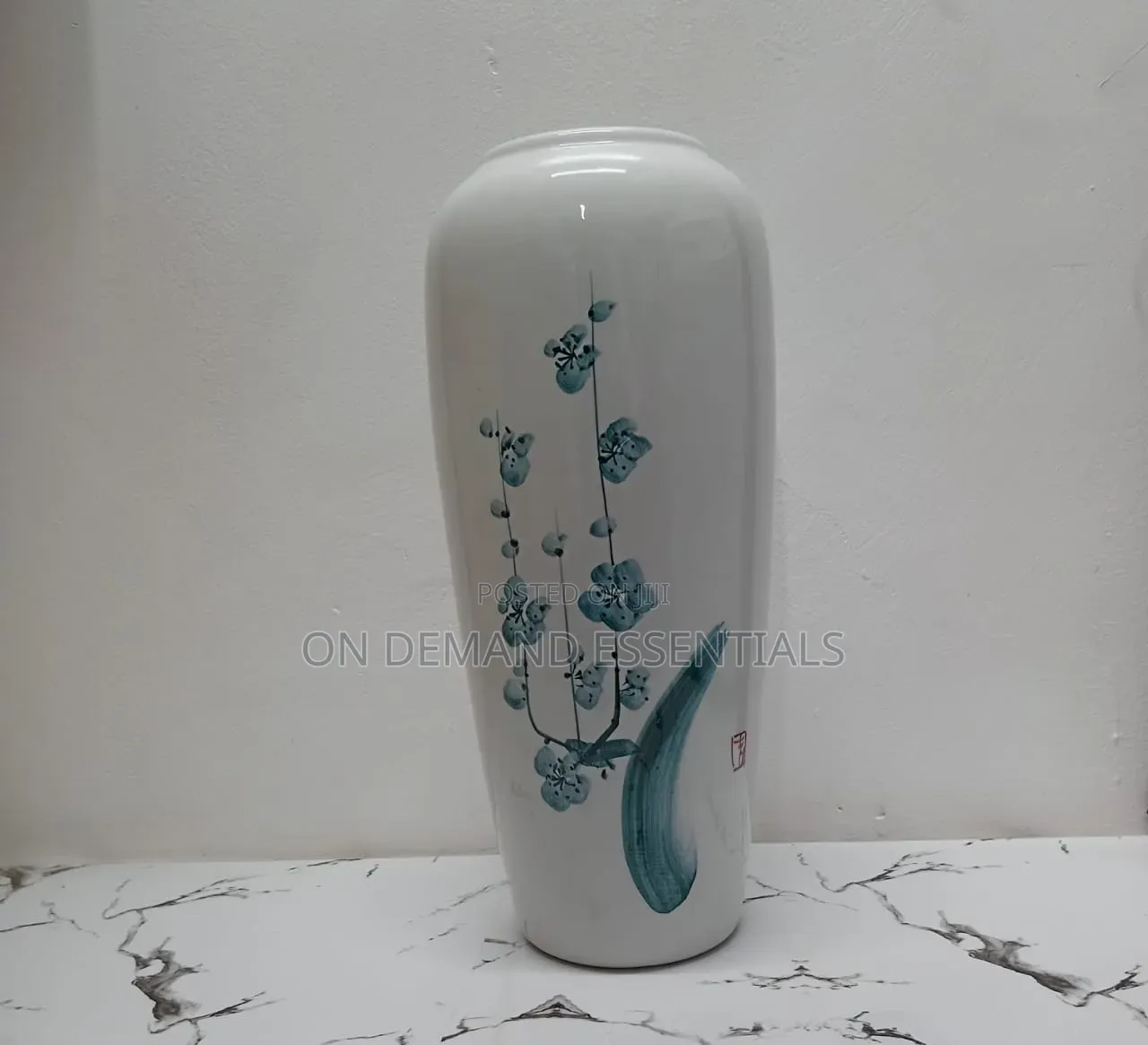 Azure Bloom Ceramic Flower Vase