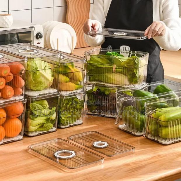 *Refrigerator Storage Box Food Grade PET Kitchen Fruit Vegetable - thumbnail 2