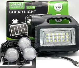 Portable Solar Lighting System 3 LedBulbs/GD-101 Solar Lighting System