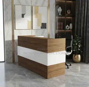 Reception Desk; Brown 1600MM Wooden Executive Reception Desk