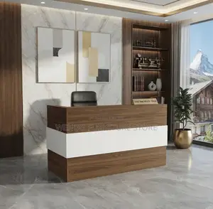 Reception Desk; Brown 1600MM Wooden Executive Reception Desk