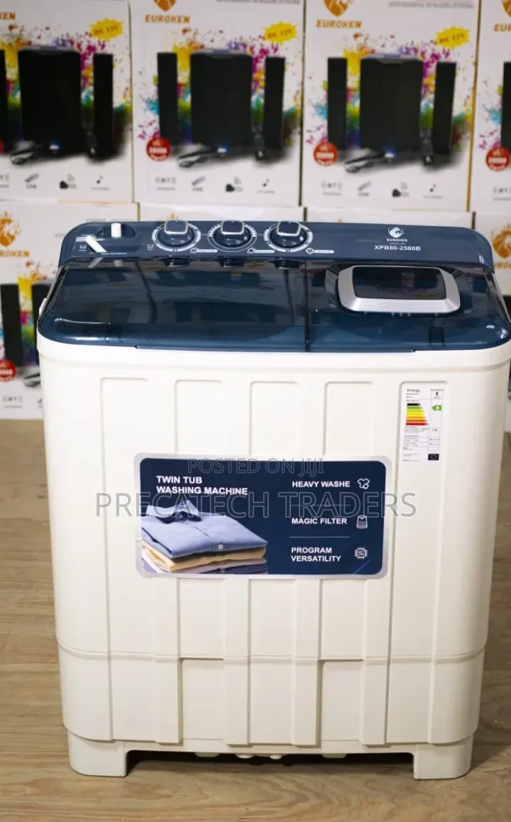 Euroken 8KG Twin Tub Semi Automatic Washing Machine