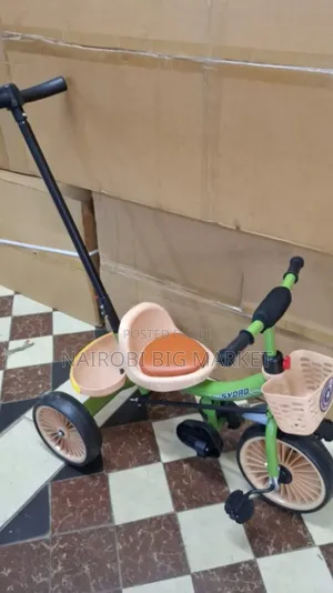 Push Tricycle With Leather Seat