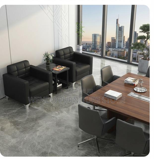Sofas; Executive Single Seater Leather Staff Meeting Sofa Set - thumbnail 3