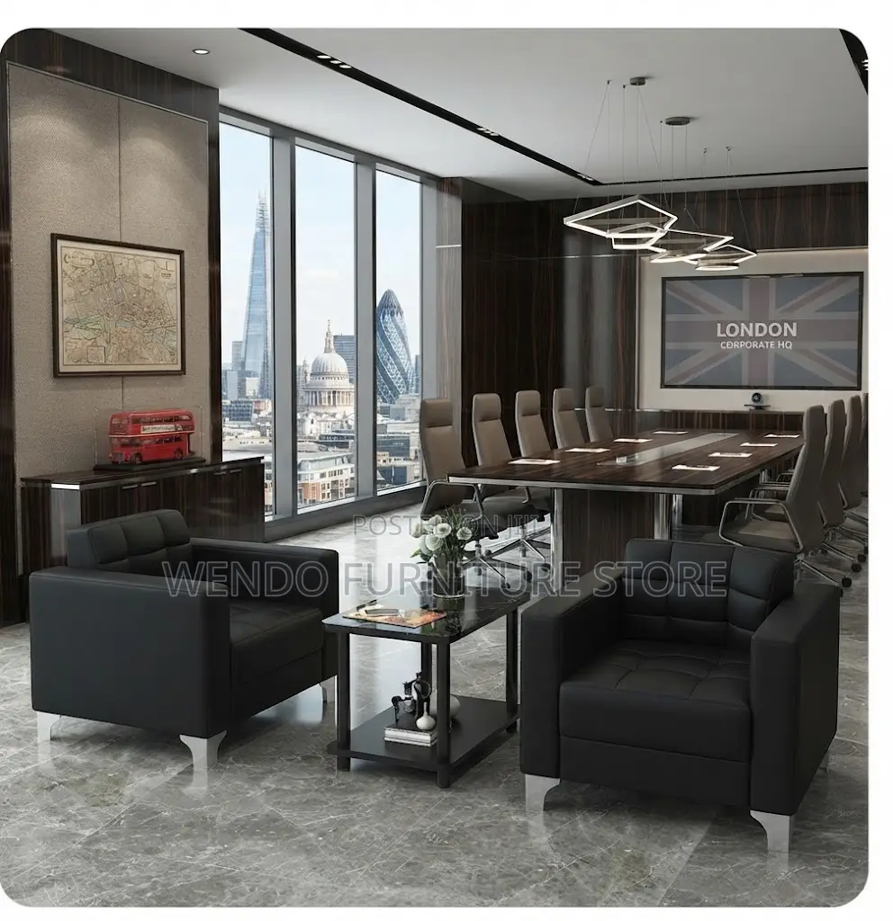 Sofas; Executive Single Seater Leather Staff Meeting Sofa Set