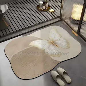 *VIKAMA Simple Butterfly Pattern Irregular Bathroom Floor