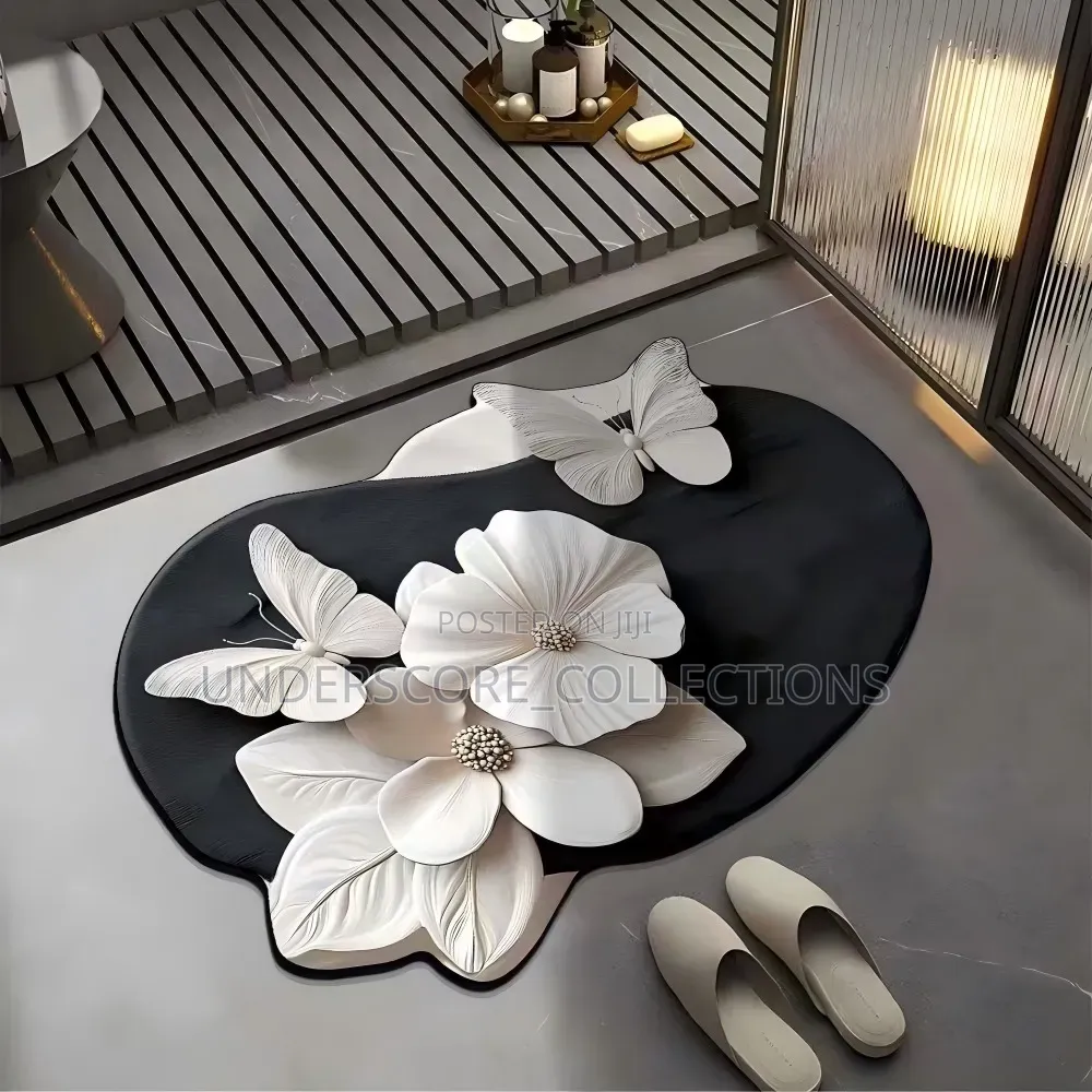 *VIKAMA Simple Butterfly Pattern Irregular Bathroom Floor