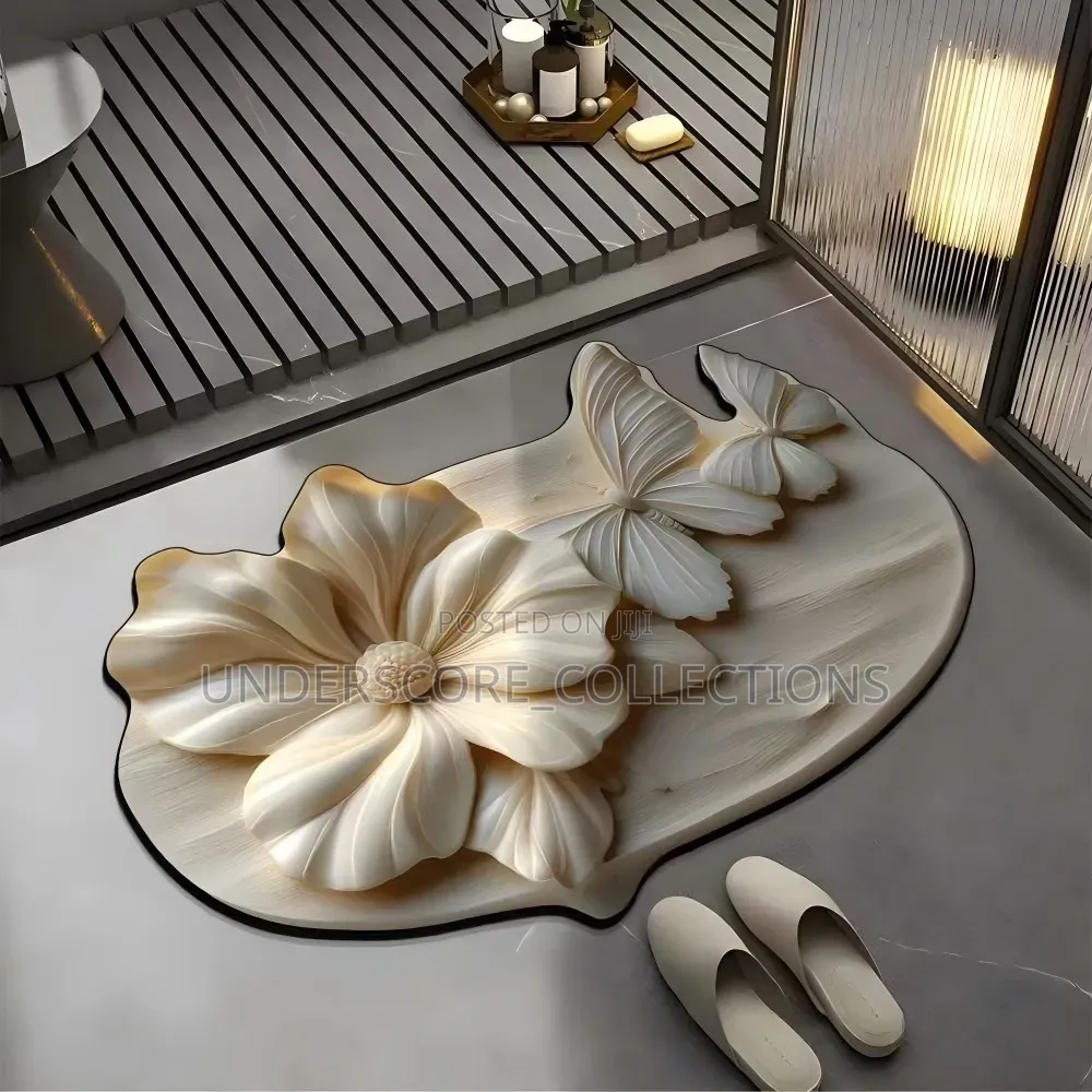 *VIKAMA Simple Butterfly Pattern Irregular Bathroom Floor