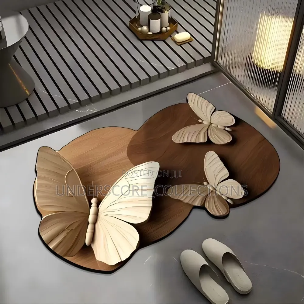 *VIKAMA Simple Butterfly Pattern Irregular Bathroom Floor