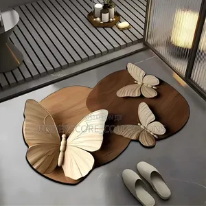 *VIKAMA Simple Butterfly Pattern Irregular Bathroom Floor