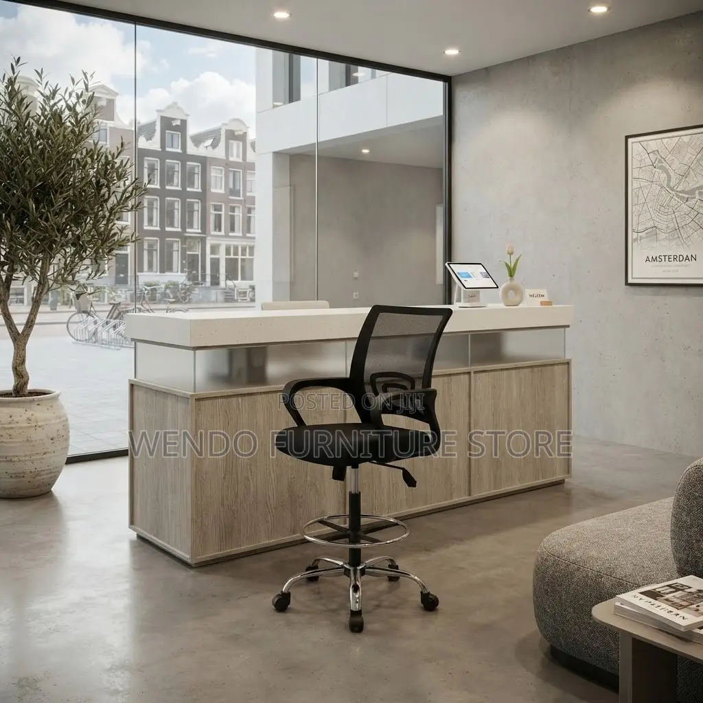 Office Chairs; Clerical Receptionist Chair With Long Adjustable Height