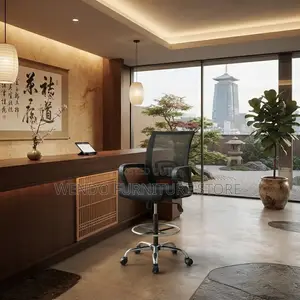 Office Chairs; Clerical Receptionist Chair With Long Adjustable Height