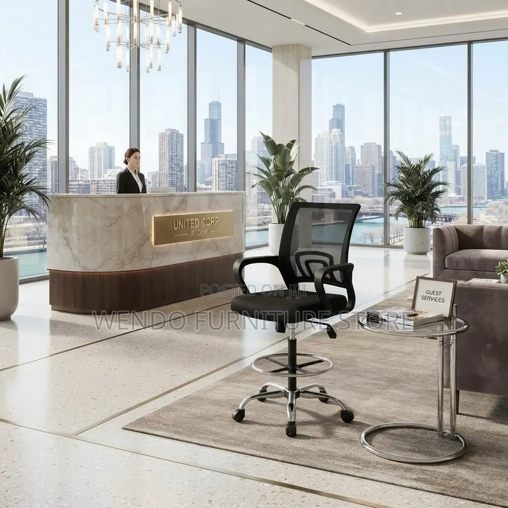 Office Chairs; Clerical Receptionist Chair With Long Adjustable Height