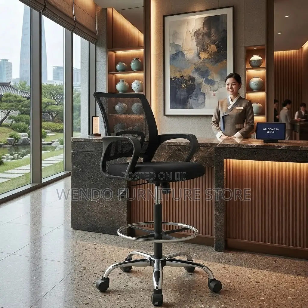 Office Chairs; Clerical Receptionist Chair With Long Adjustable Height