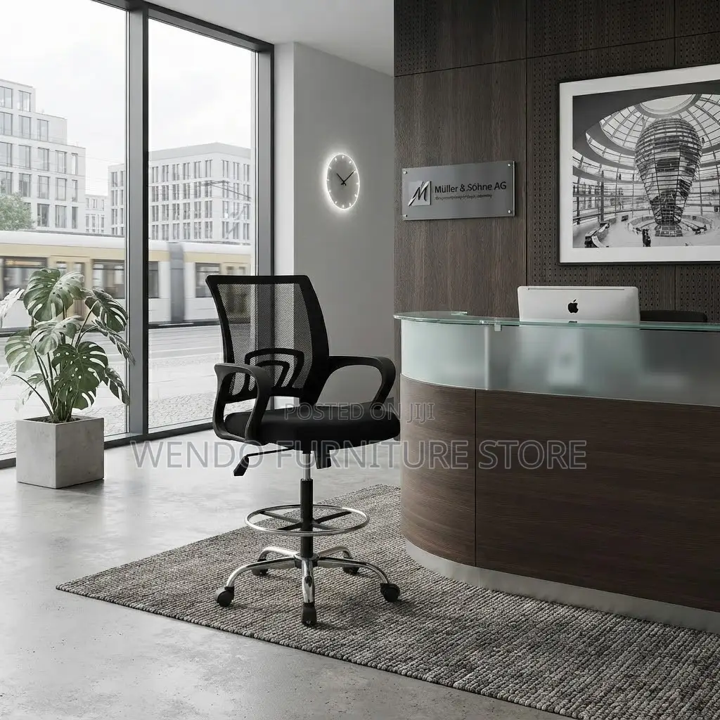 Office Chairs; Clerical Receptionist Chair With Long Adjustable Height
