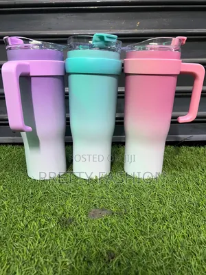 1.2L Stanley Mug With Metallic Straw and a Topper