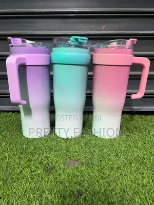 1.2L Stanley Mug With Metallic Straw and a Topper
