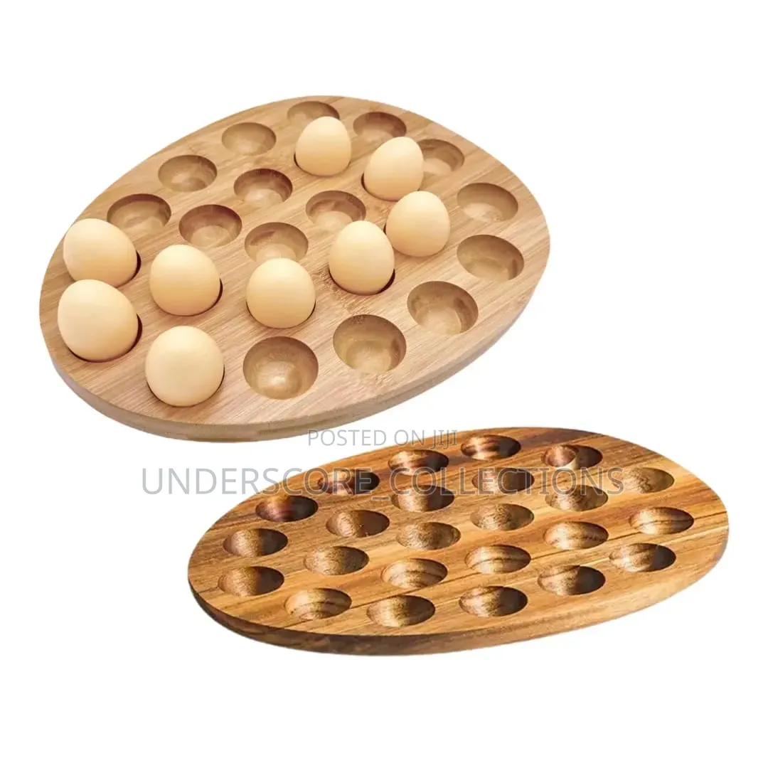 *Wooden High Quality Egg Storage Box Eggs Tray Home Storage Rack
