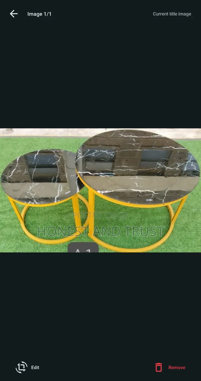 2 in 1 Marble Nesting Table