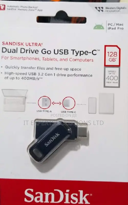 Sandisk Dual Drive USB C Flash Drive 128gb