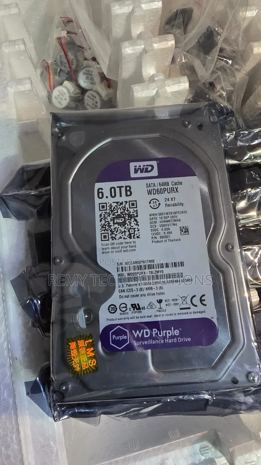6TB WD Purple Surveillance Hard Drive