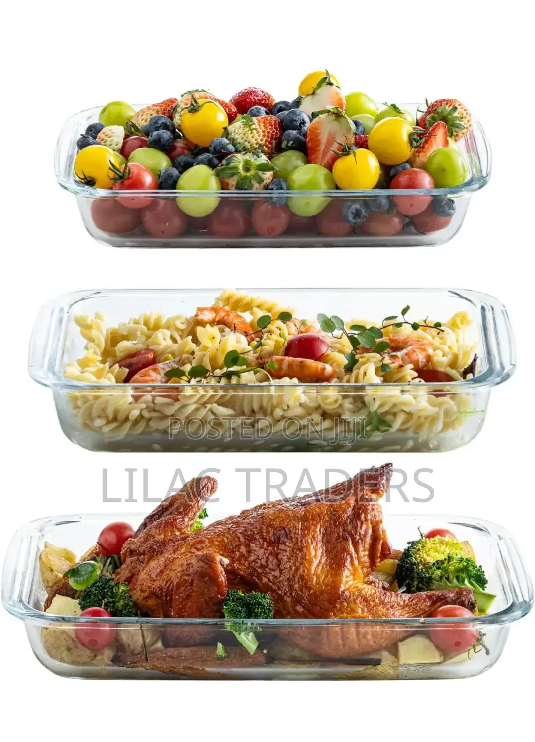 Borosilicate 3pcs Glass Oven Baking Trays*
Cej