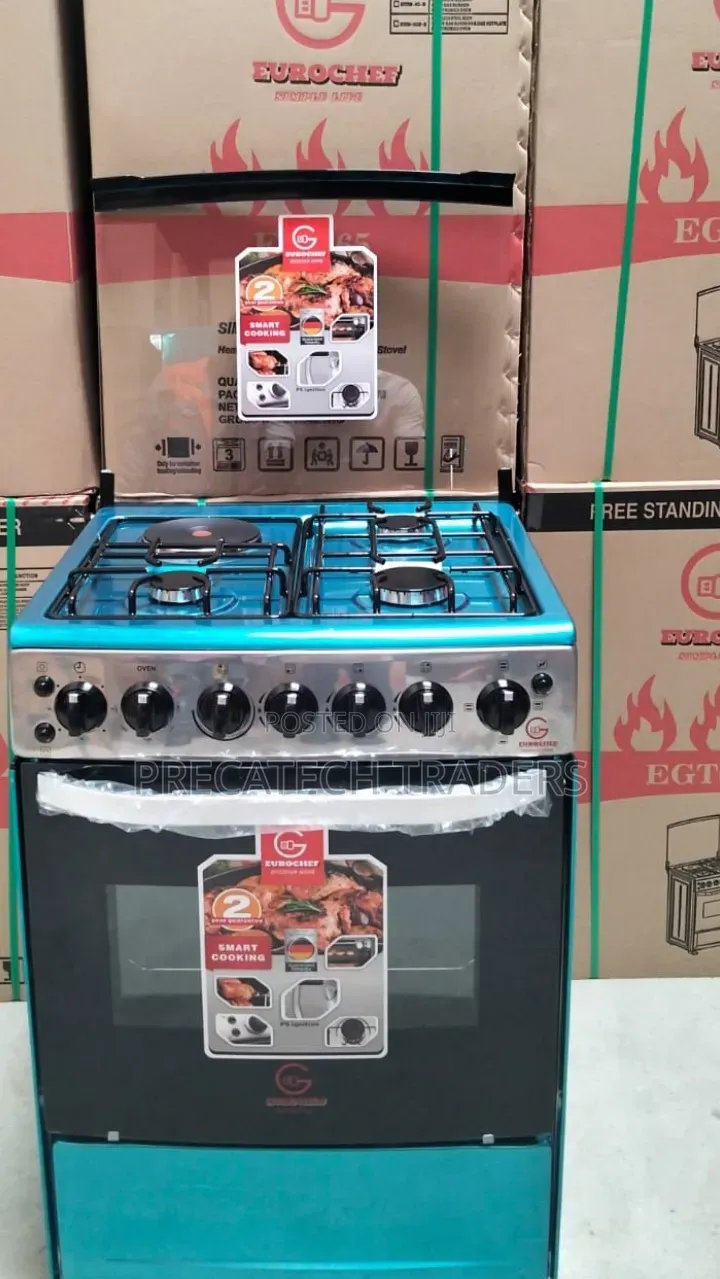 Eurochef 60×65 Free Standing Cooker 3 Gas + 1 Electric