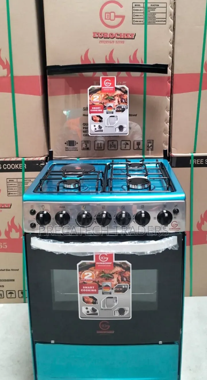 Eurochef 60×65 Free Standing Cooker 3 Gas + 1 Electric