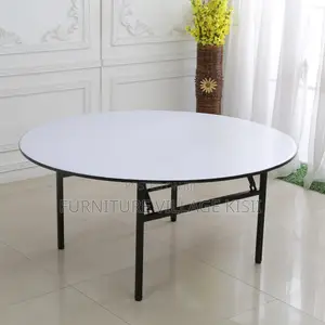 Office Table ; Round Meeting Table With Metal Legs