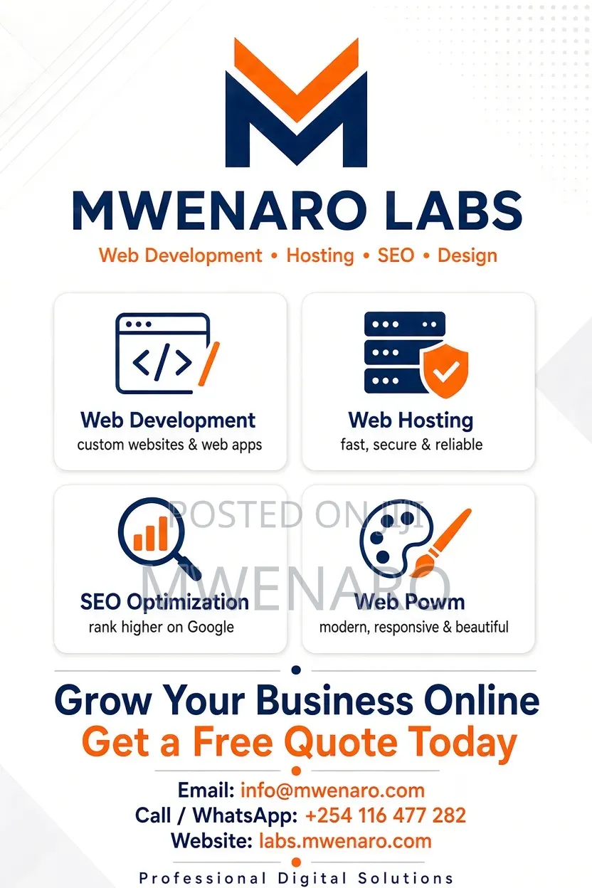 Web Development | Web & Email Hosting With Mwenaro Labs