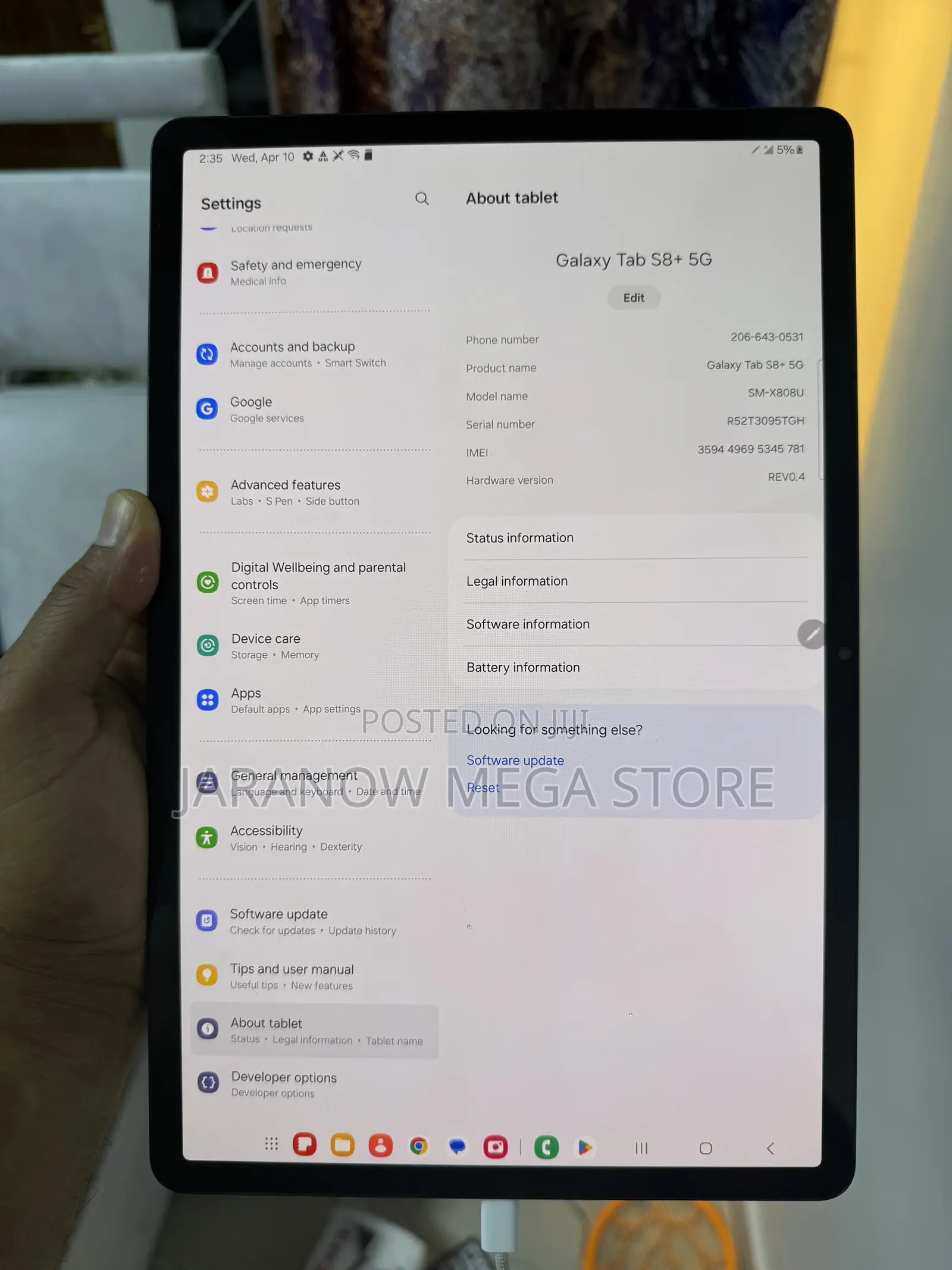 Samsung Galaxy Tab S8+ 128 GB Black