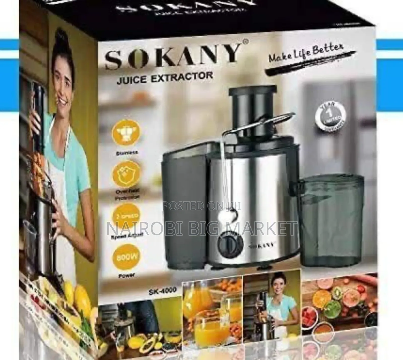 Sokany Juicer 800w