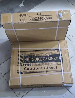 Professional 4u Network Cabinet With Tempered Glass Door Cooling Fan