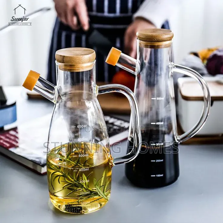900mls Oil/Vinegar Glass Jar