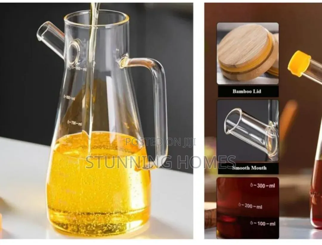 900mls Oil/Vinegar Glass Jar