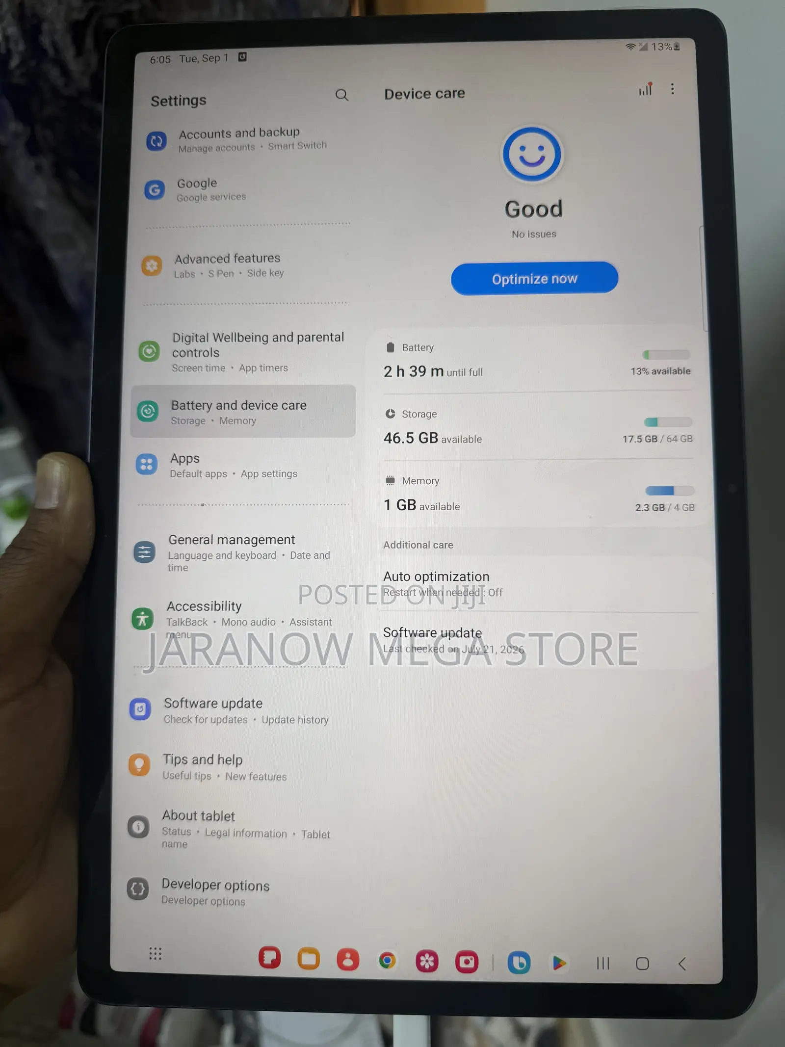 Samsung Galaxy Tab S7 FE 64 GB Black