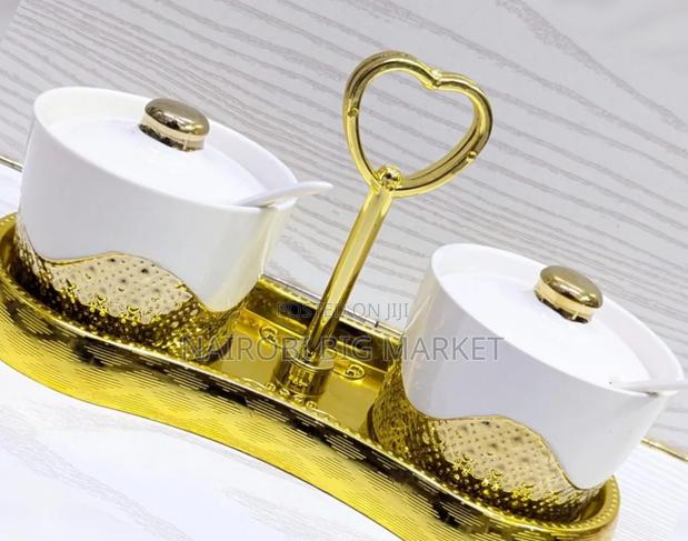 2 PCS Ceramic Sugar Dishes With Stand - thumbnail 2