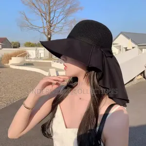 *Summer Hat Women's Outdoor Fashion Shawl Sun Hat Big Edge